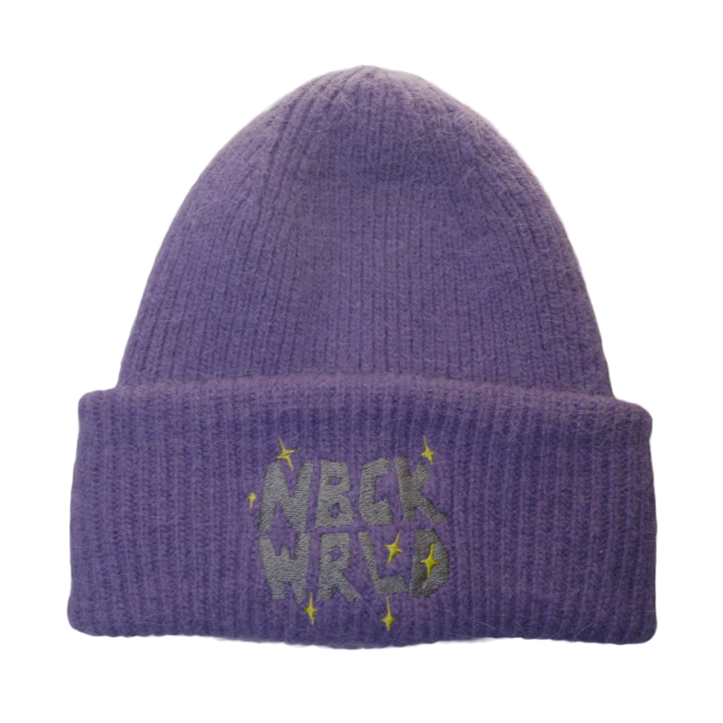 PURP MOHAIR SATIN BEANIE